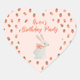 バニーとストロベリー ハートシール