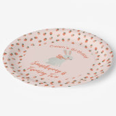 バニーとストロベリー ペーパープレート (アングル)