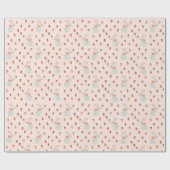 バニーとストロベリー ラッピングペーパー (フラット)