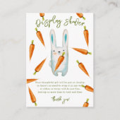 バニーとニンジン – ディスプレイシャワー エンクロージャーカード (正面)