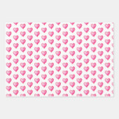 バニーとハートラッピング紙セット3 ラッピングペーパーシート (正面2)