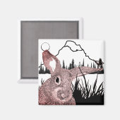 バニーとバタフライ マグネット (正面/裏面)