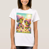 バニーとバニーの二つの小さな女の子 Tシャツ (正面)