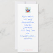 バニーとバルーンの誕生日招待状 招待状 (裏面)