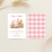 バニーとベアーティーのための2パーティの招待状 招待状