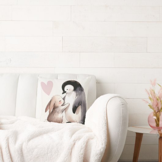 バニーとペンギンの友情 クッション (ソファ)