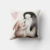 バニーとペンギンの友情 クッション (裏面)