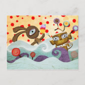 バニーとモンキーポストカード ポストカード (正面)