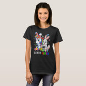 バニーとユニコーン卵イースターゲーマービデオゲーム Tシャツ (正面フル)