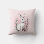 バニーとユリ クッション (裏面)