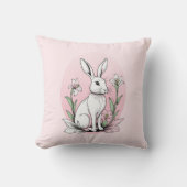 バニーとユリ クッション (正面)