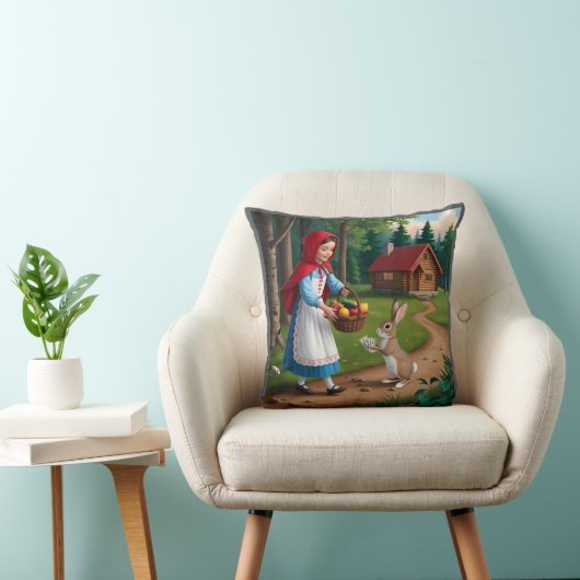 バニーとレッドフッドの少女 クッション (椅子)