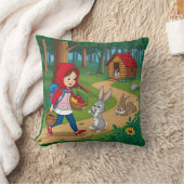 バニーとレッドフッドの少女 クッション (ブランケット)