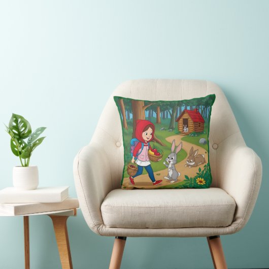 バニーとレッドフッドの少女 クッション (椅子)
