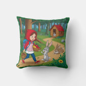 バニーとレッドフッドの少女 クッション (正面)