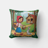 バニーとレッドフッドの少女 クッション (正面)