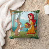 バニーとレッドフッドの少女 クッション (ブランケット)