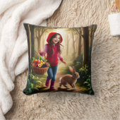 バニーとレッドフッドの少女 クッション (ブランケット)