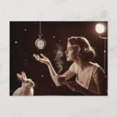 バニーと一緒に超現実的なお茶 ポストカード (正面)