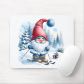 バニーと冬格言スキー マウスパッド (マウス)