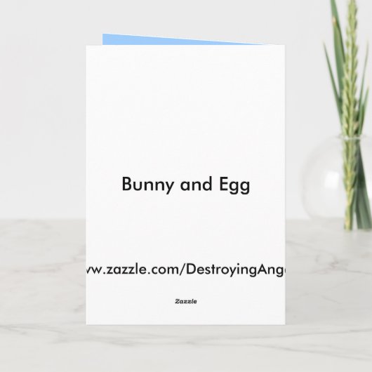 バニーと卵おもしろいイースターカード シーズンカード (裏面)