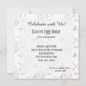 バニーと卵 招待状 (裏面)