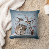 バニーと厄介な雪鳥 クッション (ブランケット)