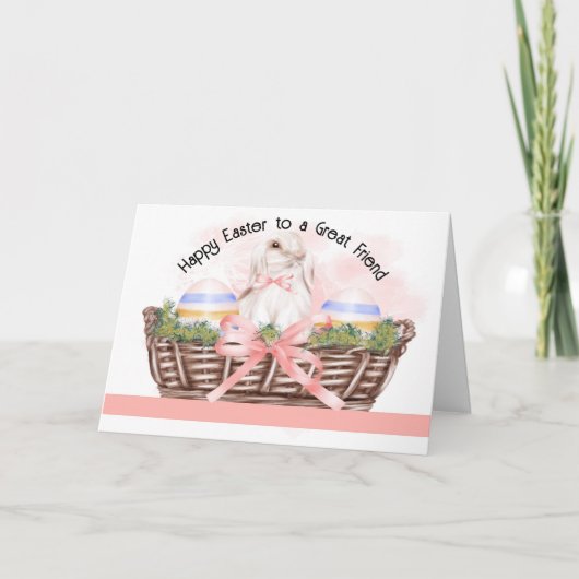 バニーと友達素晴らしのためのイースターカード カード (正面)