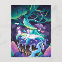 バニーと妖精のはがき ポストカード