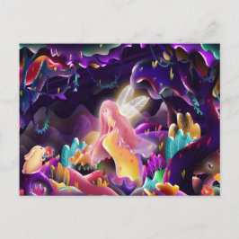 バニーと妖精のはがき ポストカード