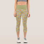 バニーと子犬のパターン カプリレギンス (正面)