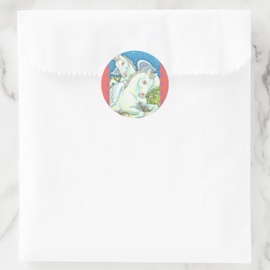 バニーと子馬エンジェル、ウィムシーイースタースティッカーシート ラウンドシール (バッグ)