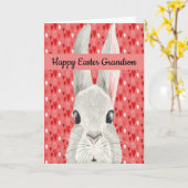 バニーと孫のためのイースターカード カード (黄色い花)