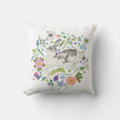 バニーと春の花 クッション (正面)