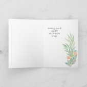 バニーと水彩リースイースター カード (内部)