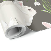 バニーと葉 ラッピングペーパー (ロールコーナー)