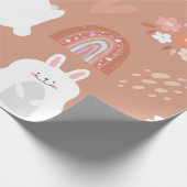 バニーと虹 ラッピングペーパー (角)