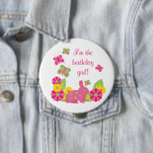 バニーと蝶ガールズ誕生日ボタン 缶バッジ (インサイチュ)