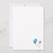 バニーと蝶ベビーシャワー招待状 招待状 (裏面)