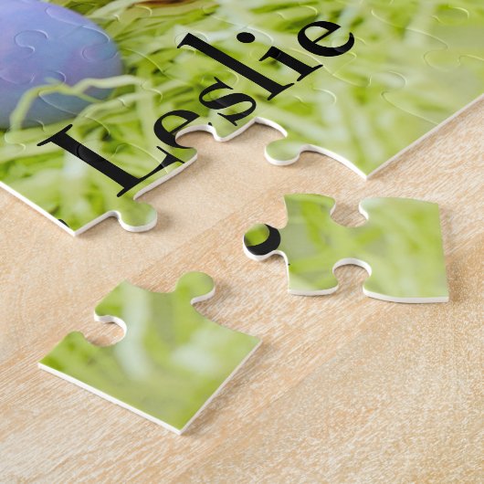 バニーと雛の姿はイースターの卵で籠に乗っていた。 ジグソーパズル (側面)