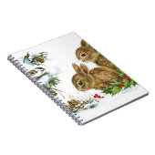 バニーと鳥楽しむの雪 ノートブック (右側)