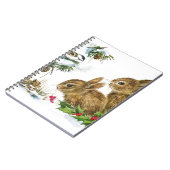 バニーと鳥楽しむの雪 ノートブック (左側)
