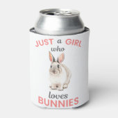 バニーにかわいい贈り物を愛する女の子 缶クーラー (缶正面)