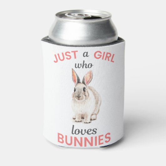 バニーにかわいい贈り物を愛する女の子 缶クーラー (缶裏面)