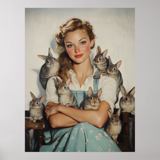 バニーに囲まれた少女 ポスター (正面)