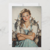 バニーに囲まれた少女 招待状 (正面)