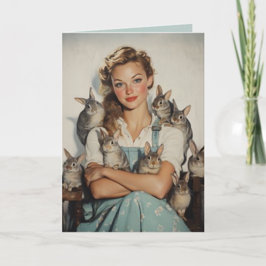 バニーに囲まれた少女 招待状 (正面)