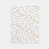 バニーのおもしろい フリースブランケット (正面)