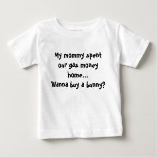 バニーのお金はワイシャツをからかいます ベビーTシャツ