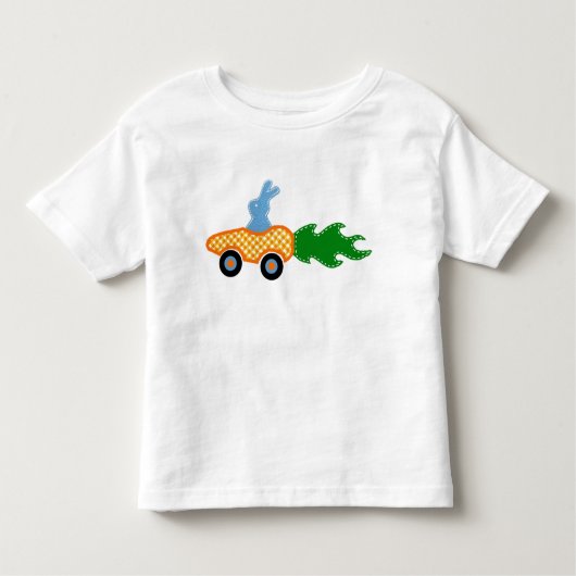 バニーのにんじん車のTシャツ トドラーTシャツ (正面)